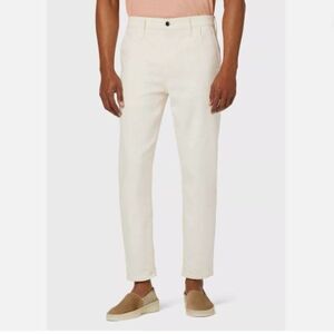 New Joe's Jeans The Diego Denim Trouser Tapered + Cropped in Ecru size 36